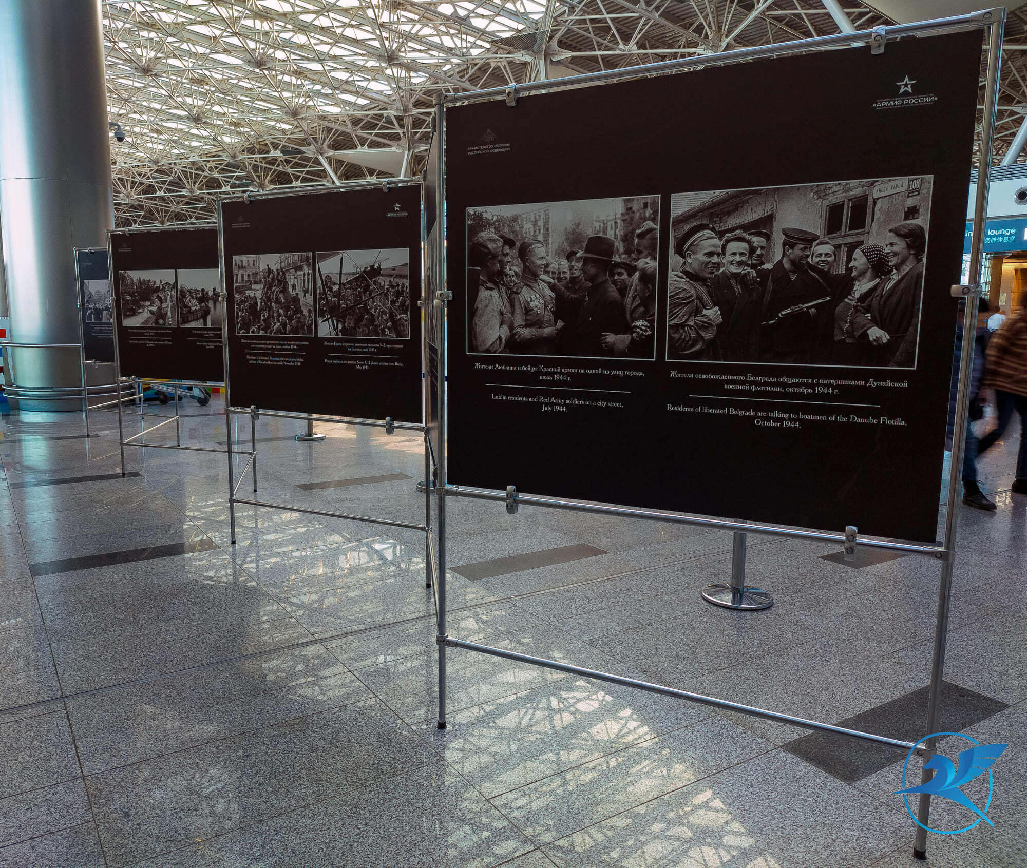В аэропорту Внуково открылась историческая фотовыставка «Освобождение Европы от фашизма» | Международный аэропорт Внуково